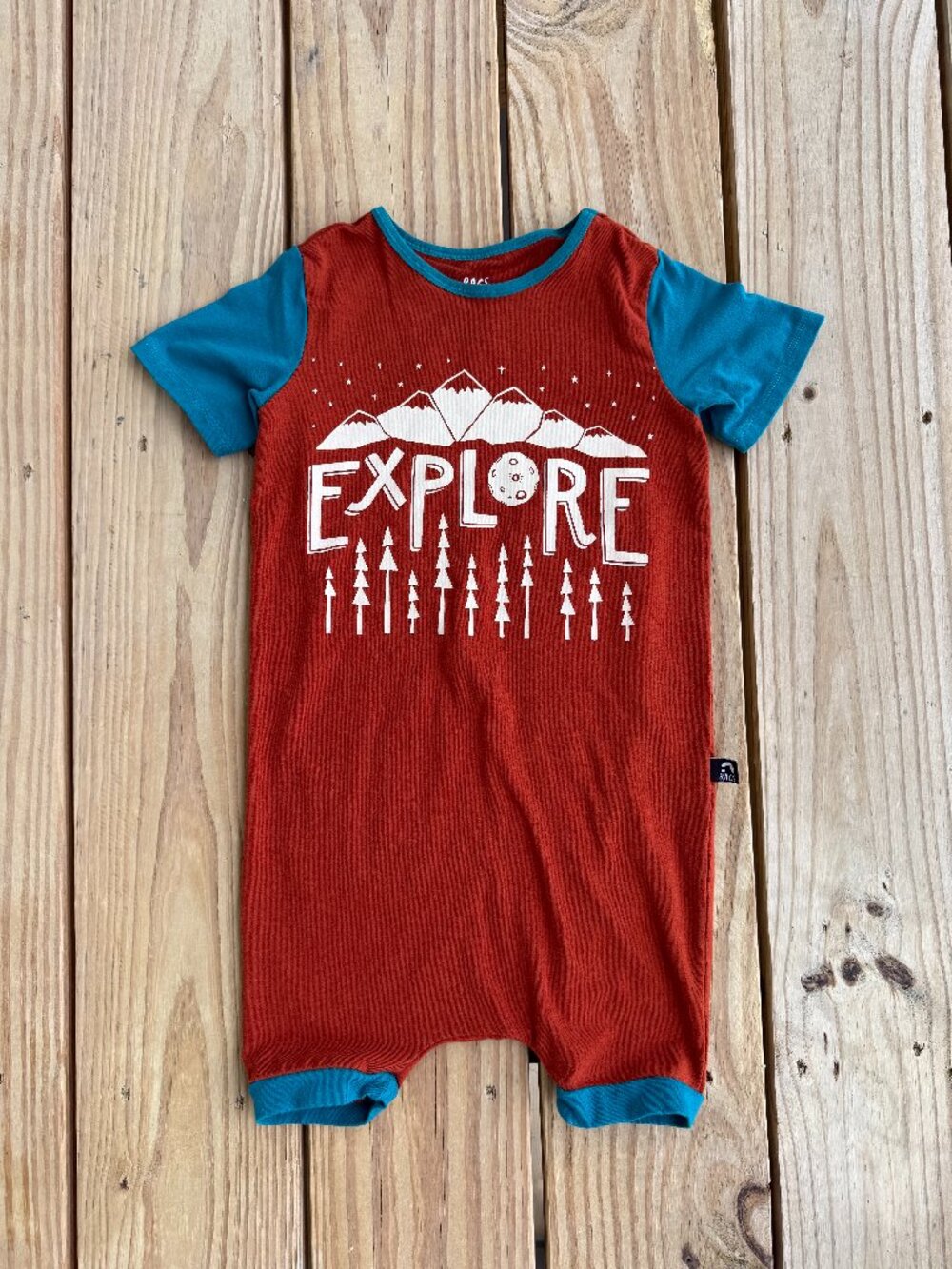 Rags to Raches Romper Toddler 3/4 Explore Short Sleeve One Piece